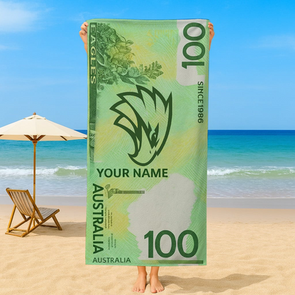 WCE x AFL $100 Personalized Beach Towel Gifts For Fan DDT CTND
