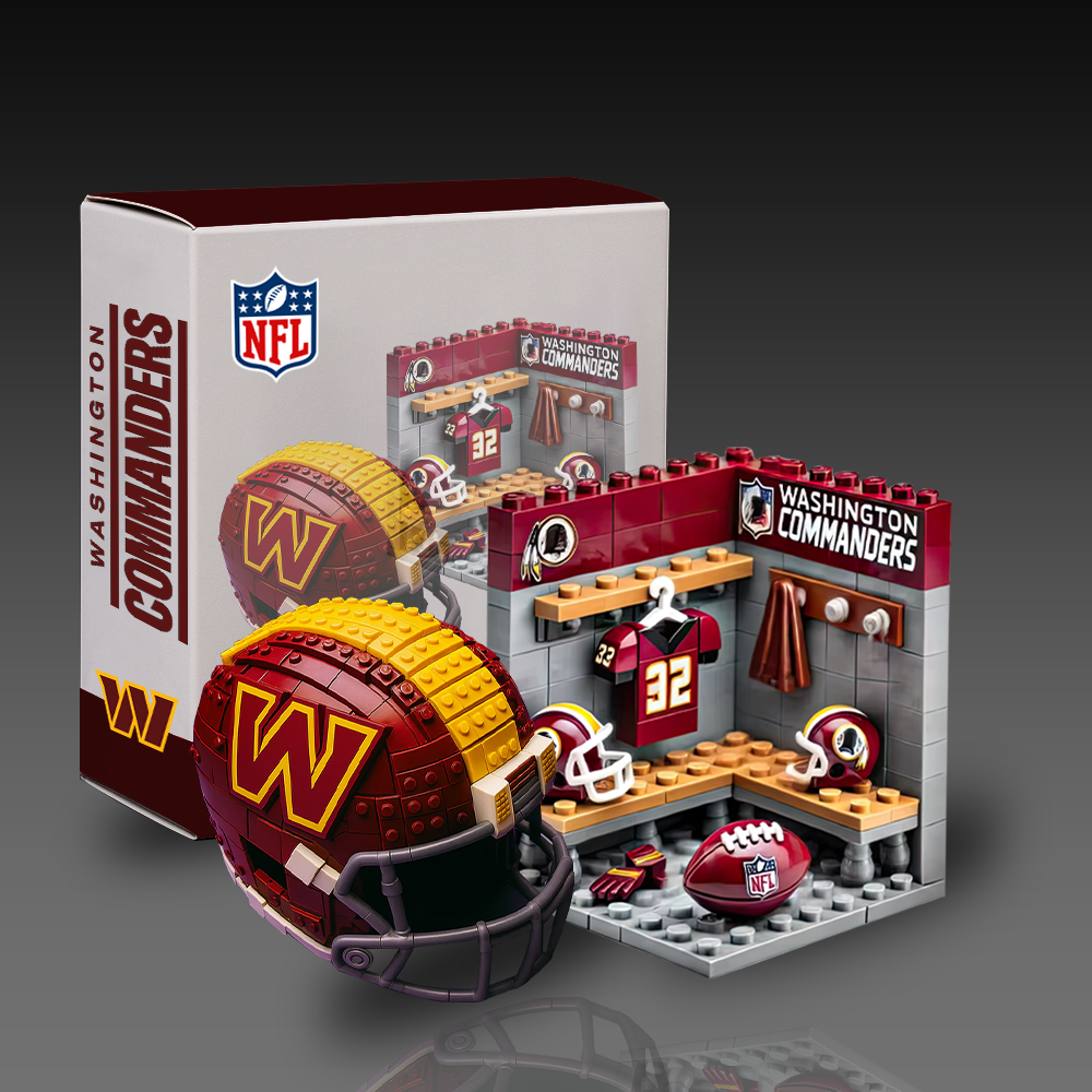 NFL Team Changing Room & Helmets Building Block Football Set DDT CTND