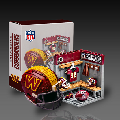 NFL Team Changing Room & Helmets Building Block Football Set DDT CTND