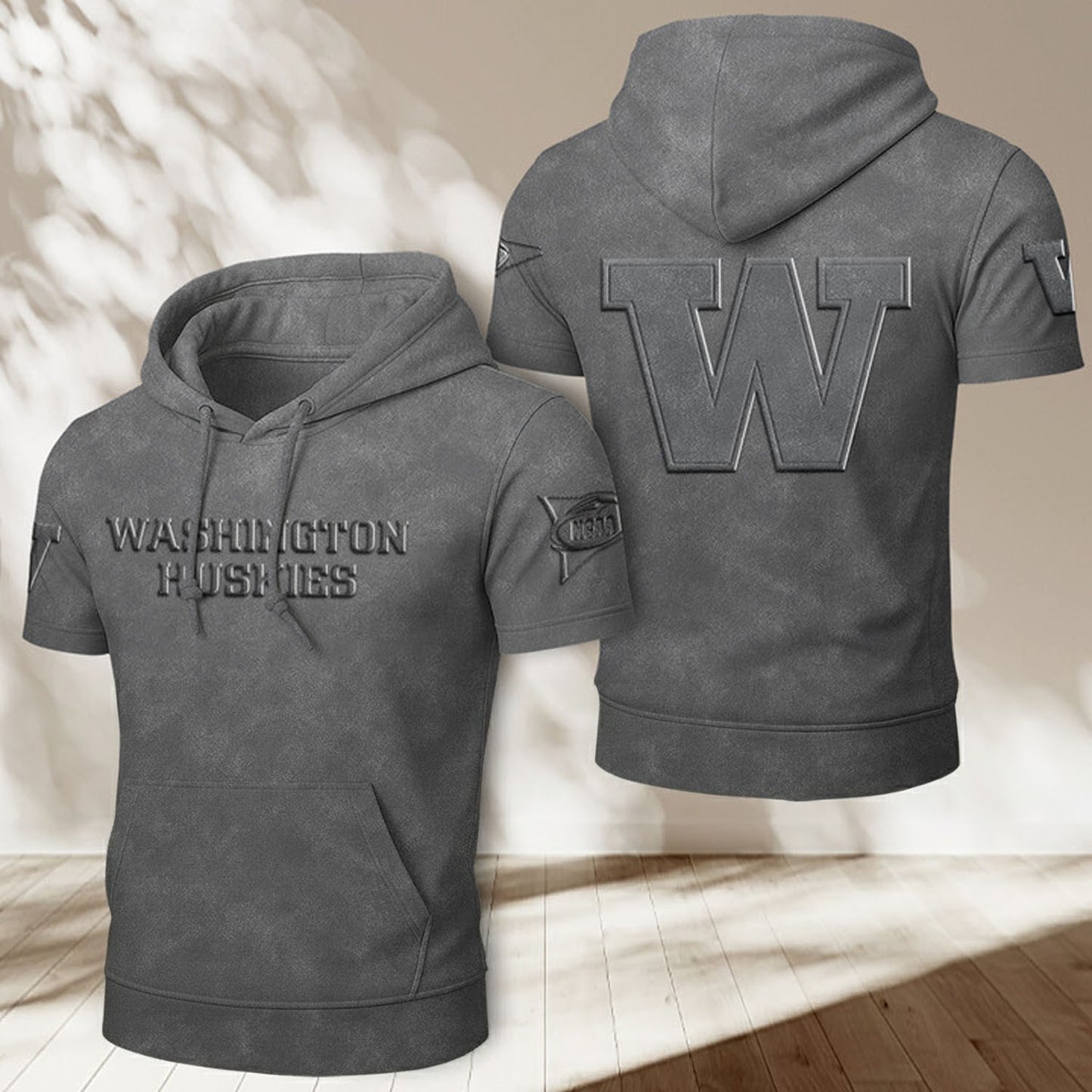 WH x NCAA Half Sleeve Hoodie T-Shirt DatND ThuongNH