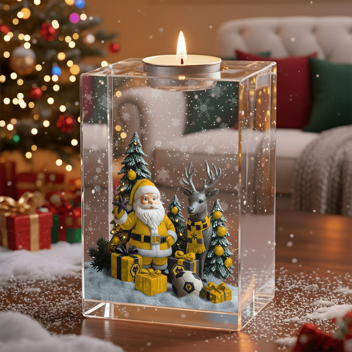 WOL x EPL Personalized Christmas Crystal Candle Holder DatND DVT