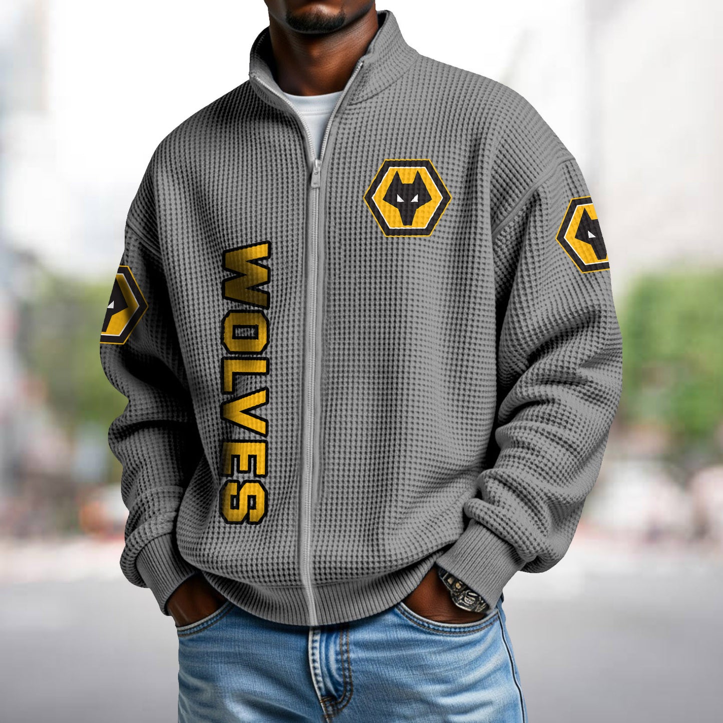 WOL x EPL Waffle Zip Up Sweatshirt DatND DVT