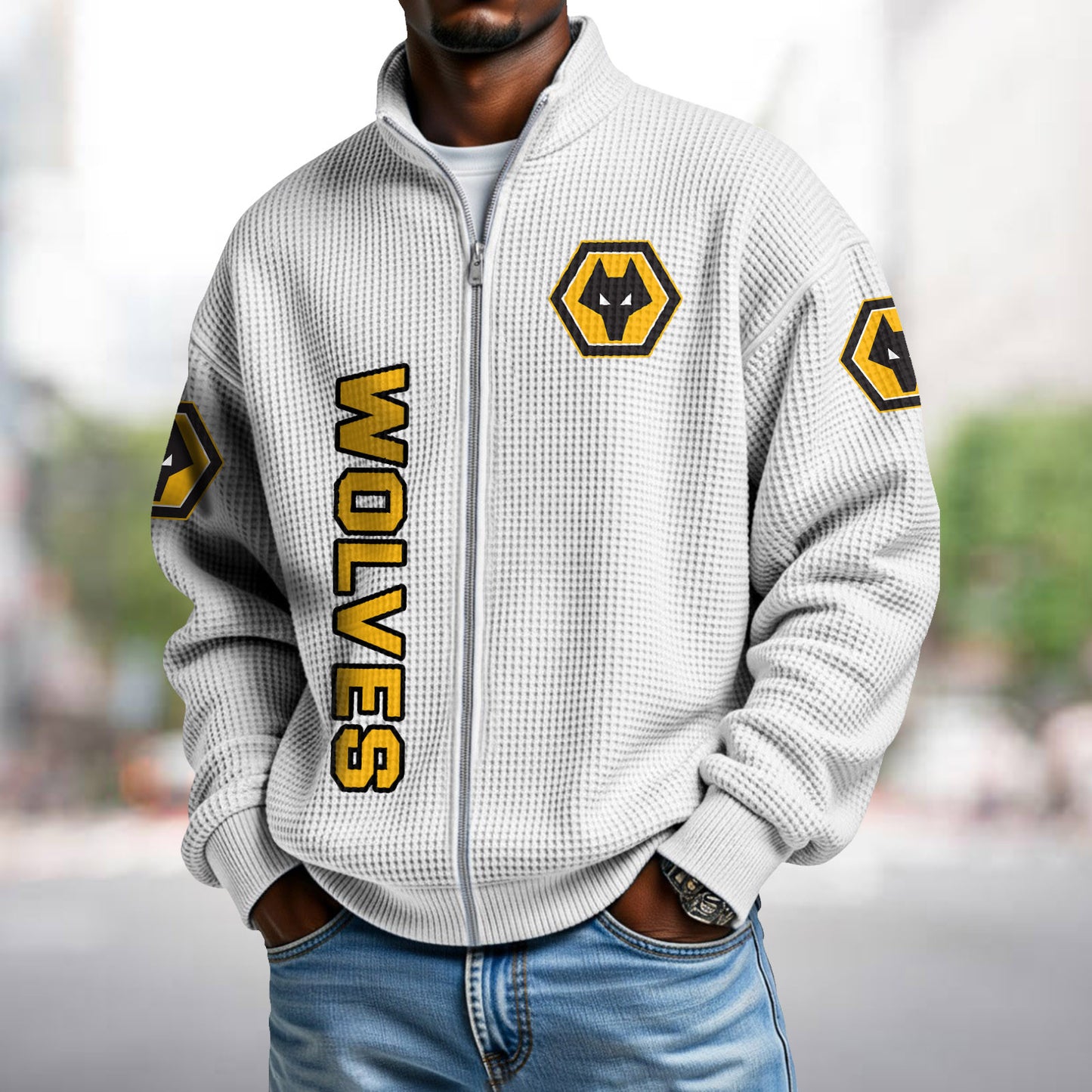 WOL x EPL Waffle Zip Up Sweatshirt DatND DVT