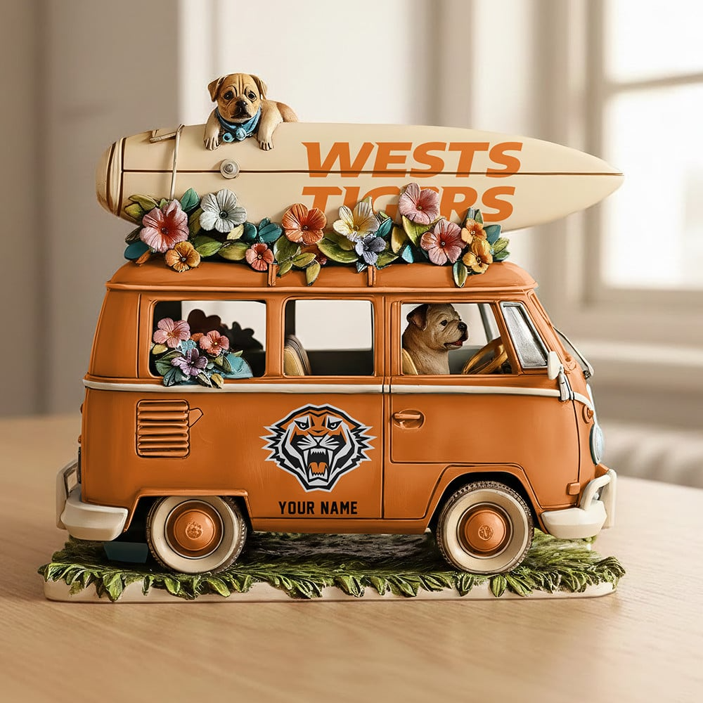 WT x NRL Funny Dog Driving Summer Car Acrylic Block Plaque Custom Name Gifts DDT CTND
