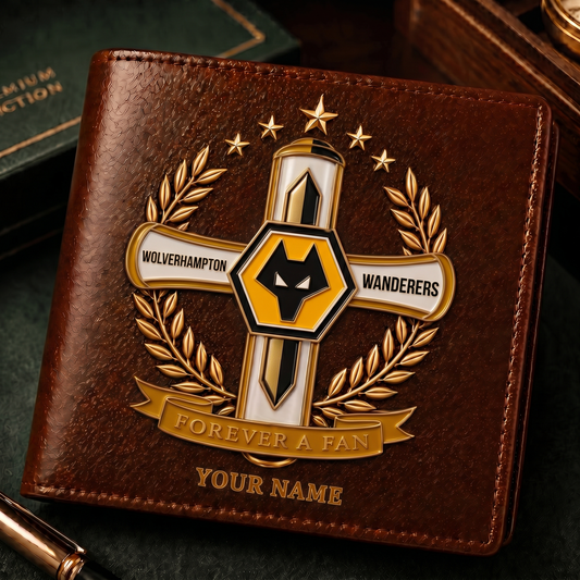WW x EPL Cross Men Leather Wallet Custom Any Name Gifts 230626