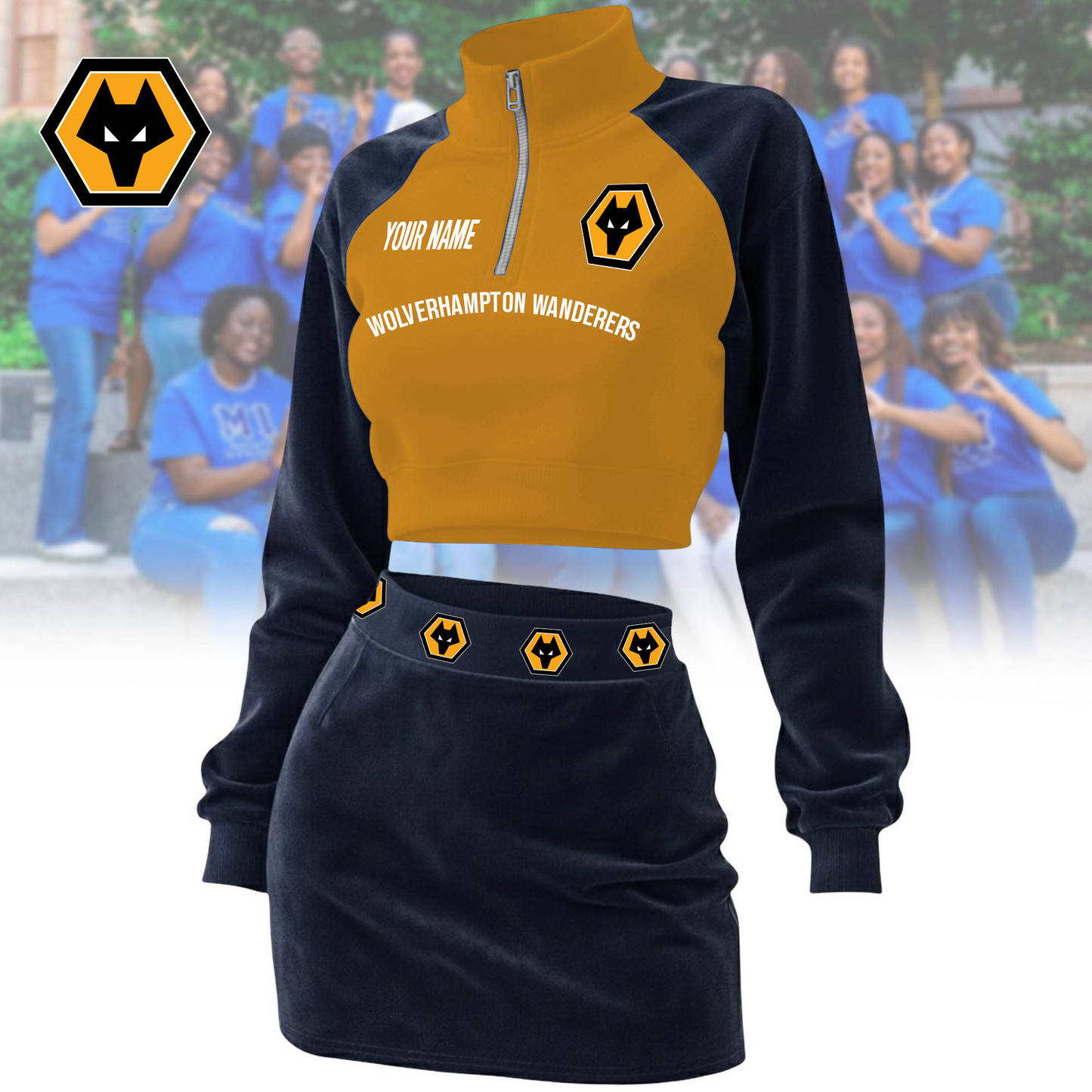 WW x EPL Premium Long Zip Polo Shirt DDT CTND