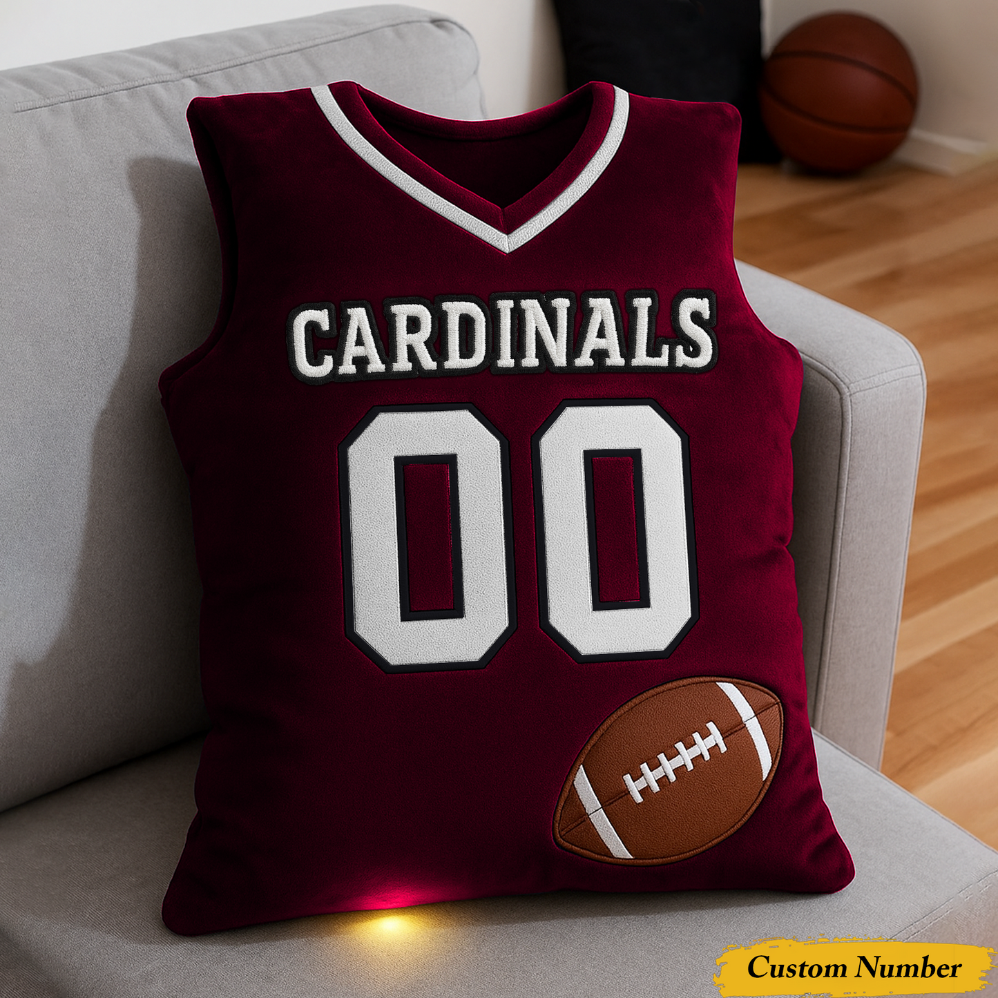 AC x NFL Personalized Graphic 3DPrint Football Jersey Pillow DDT CTND