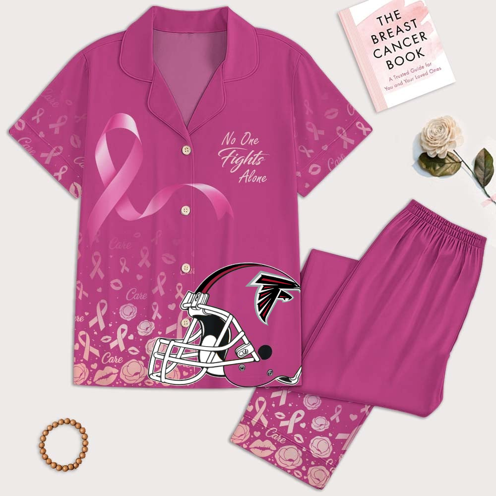 AF Premium NFL Breast Cancer October Button Pajamas Set DDT NTL