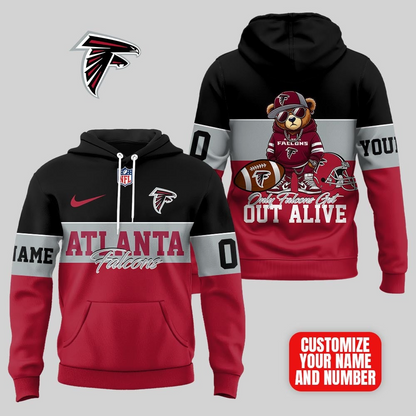AF Premium NFL Customizable Teddy Bear Hoodie DDT HLPHUONG