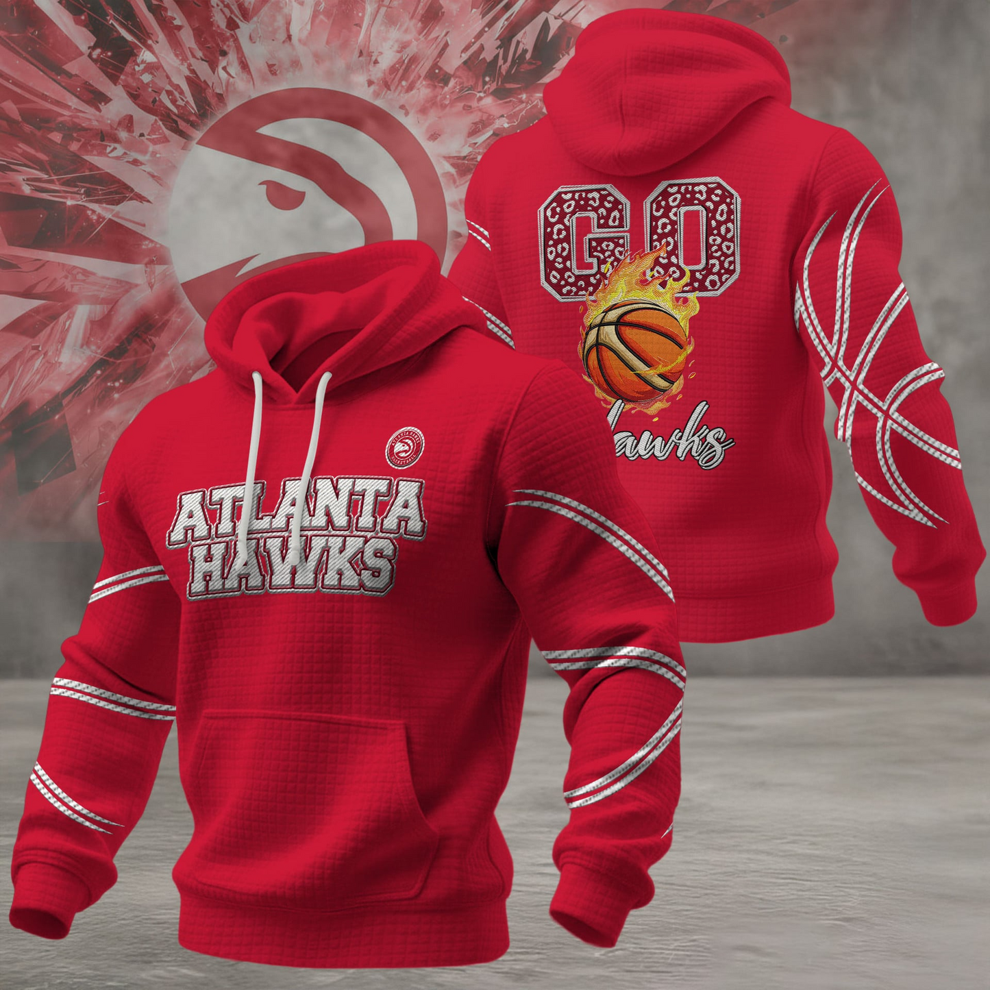 AH Premium NBA Fan Waffle Hoodie DDT CTND
