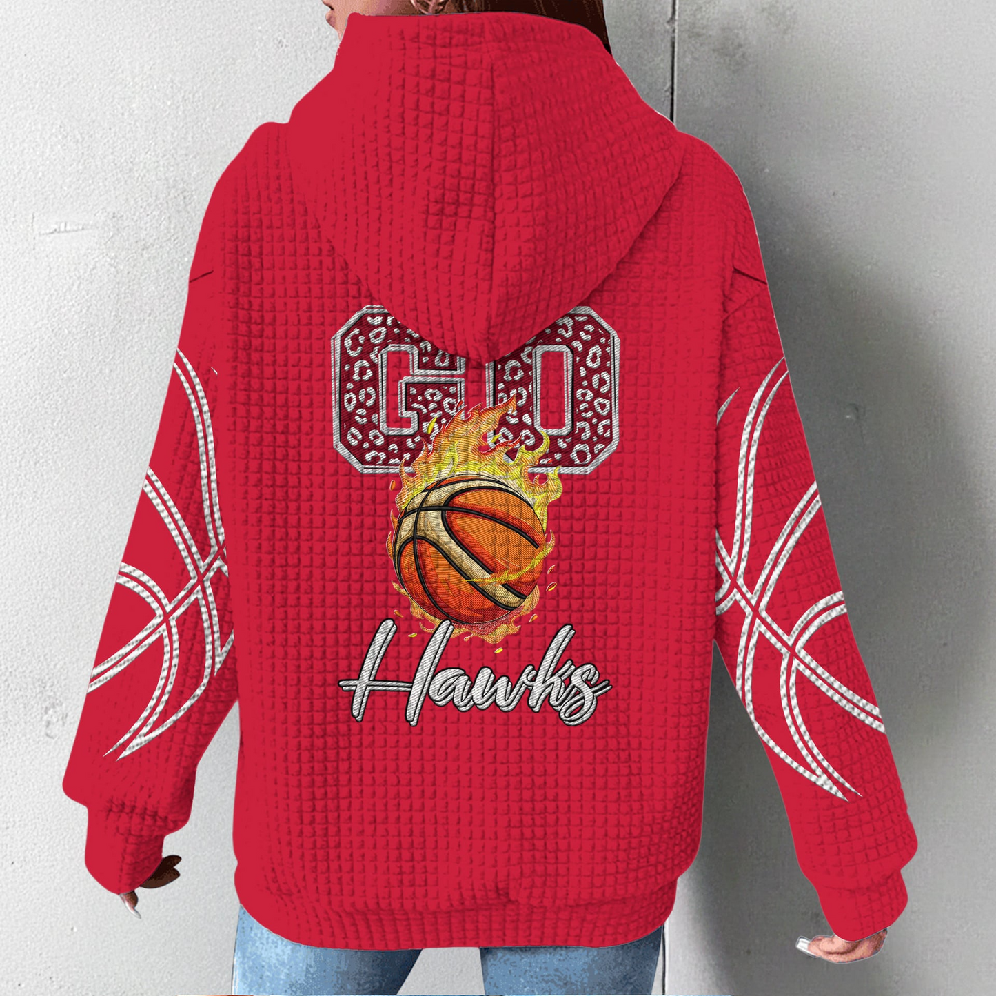 AH Premium NBA Fan Waffle Hoodie DDT CTND