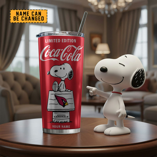 ARI x NFL Mix Snoopy & Red Coca Tumbler DatND DVT