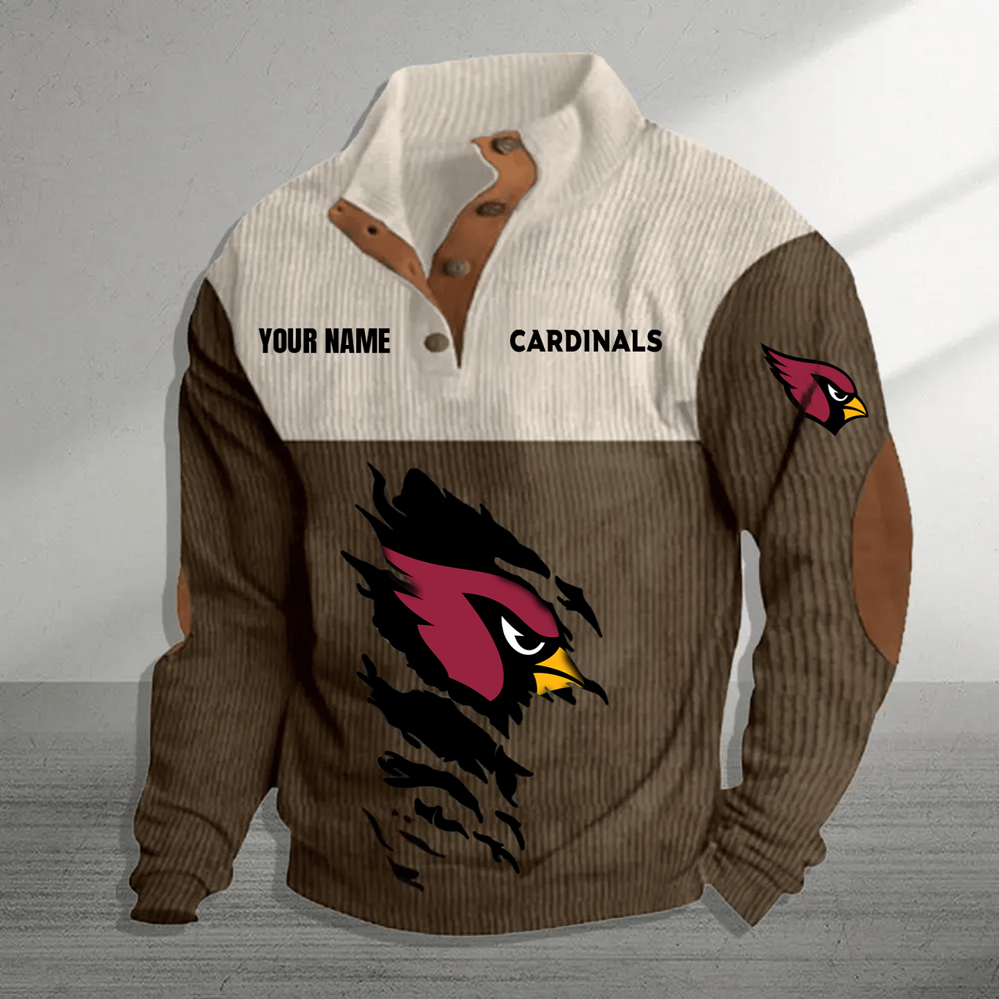 ARI x NFL Premium Personalized Game-Day Pullover DATND TANTD