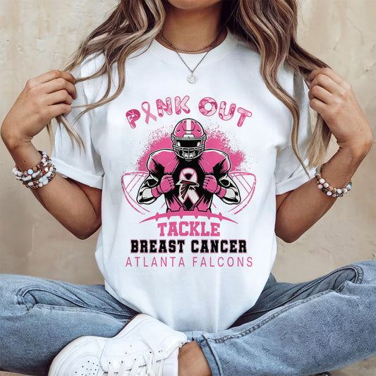 ATL Pink Out Tackle Breast Cancer 2D Shirt DatND DVT