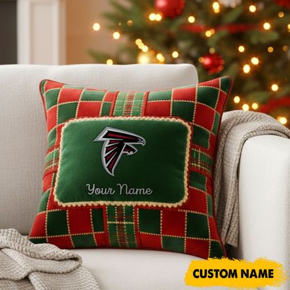 ATL x NFL Christmas New Square Pillow DatND DVT