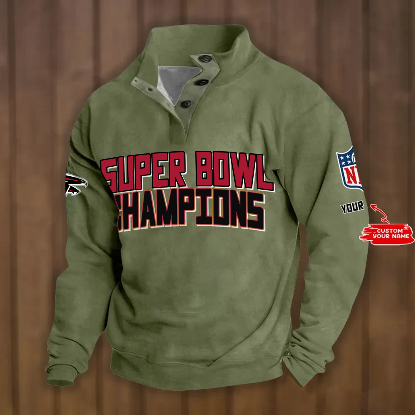 ATL x NFL Double Breasted Stand Collar Hoodies DATND TANTD