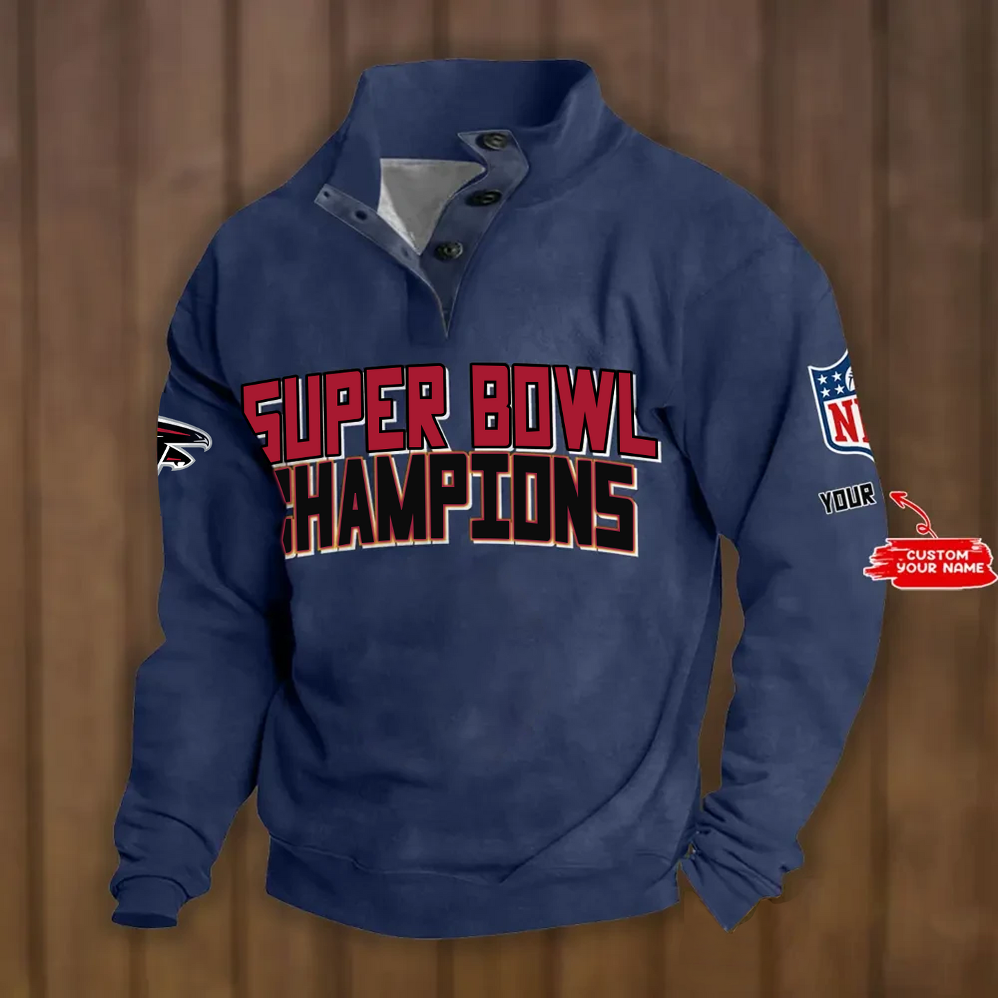 ATL x NFL Double Breasted Stand Collar Hoodies DATND TANTD