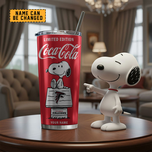 ATL x NFL Mix Snoopy & Red Coca Tumbler DatND DVT