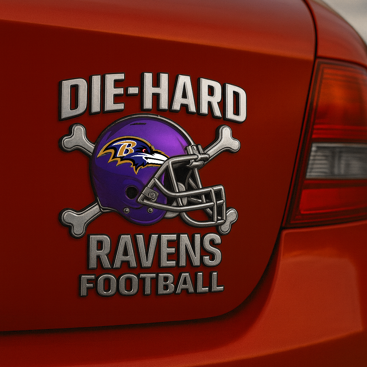 BAL x NFL Premium 3D Car Name Badge DATND DVT
