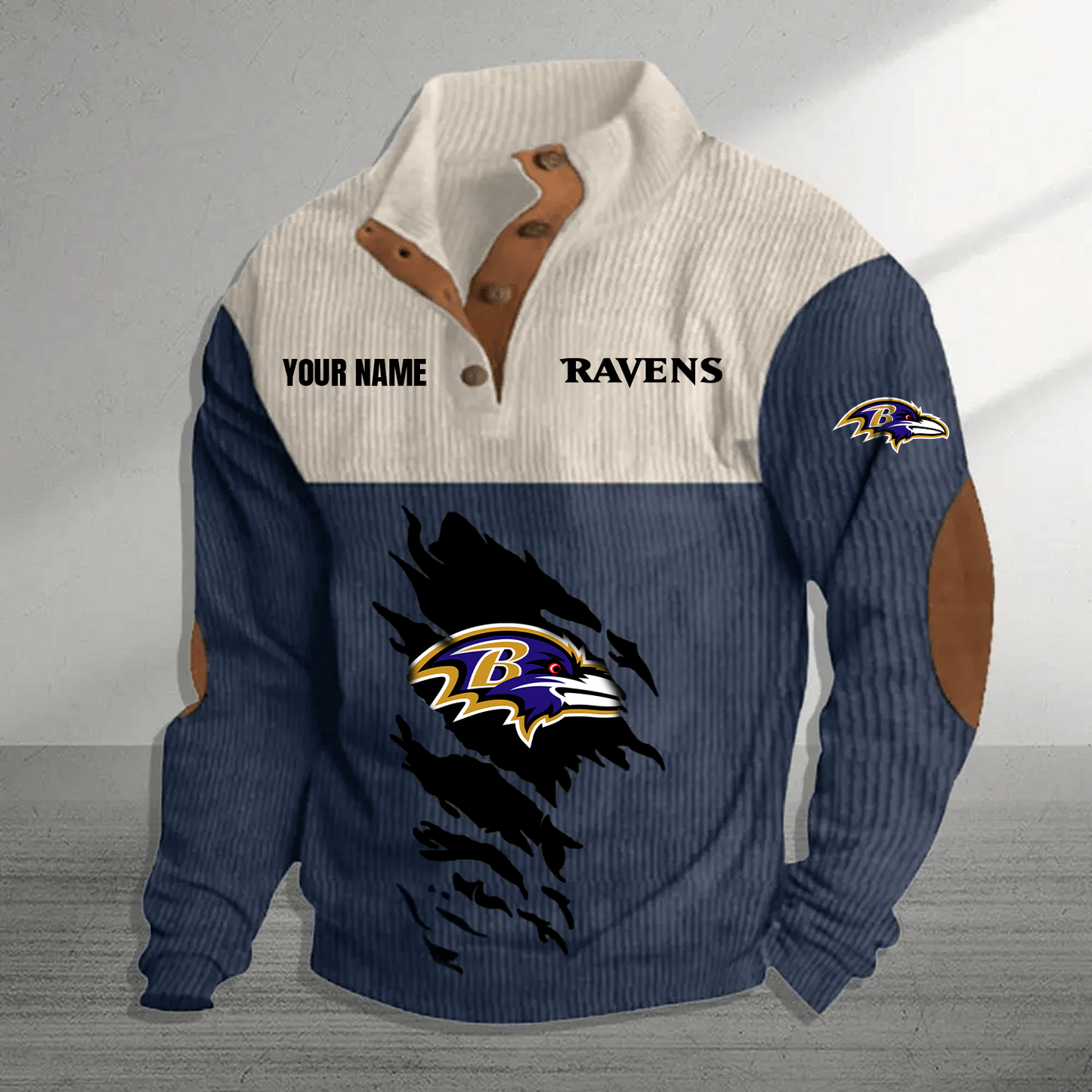 BAL x NFL Premium Personalized Game-Day Pullover DATND TANTD