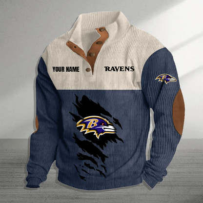 BAL x NFL Premium Personalized Game-Day Pullover DATND TANTD