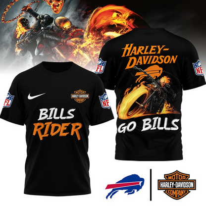 BB Premium NFL Ghost Rider Motorcycle 3D Shirt DDT CTND