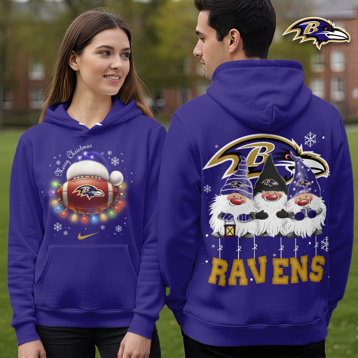 BR Premium NFL Christmas Gnomes Hoodie DDT CTND