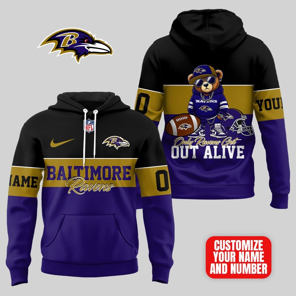 BR Premium NFL Customizable Teddy Bear Hoodie DDT HLPHUONG
