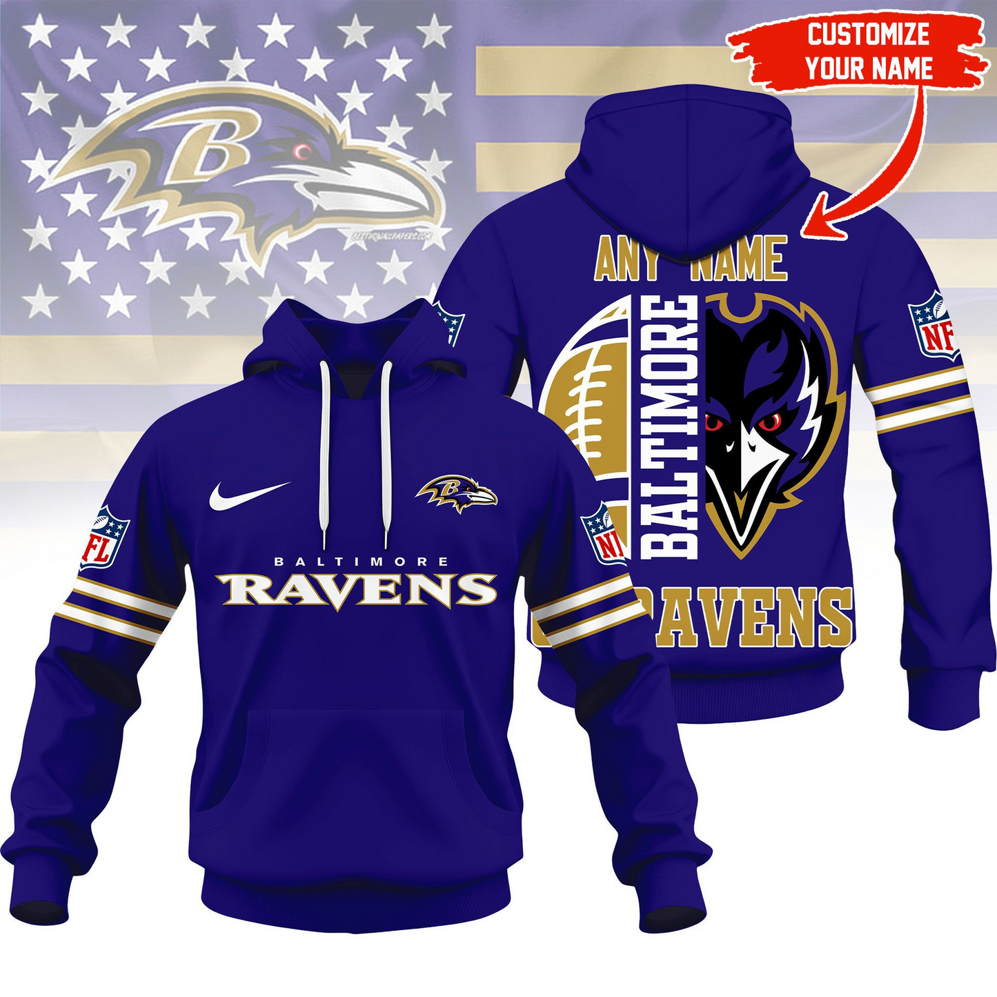 BR Premium NFL Fan Hoodie DDT HLPHUONG