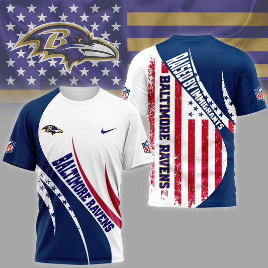 BR Premium NFL Raised By Immigrants 3D Shirt DDT NTL