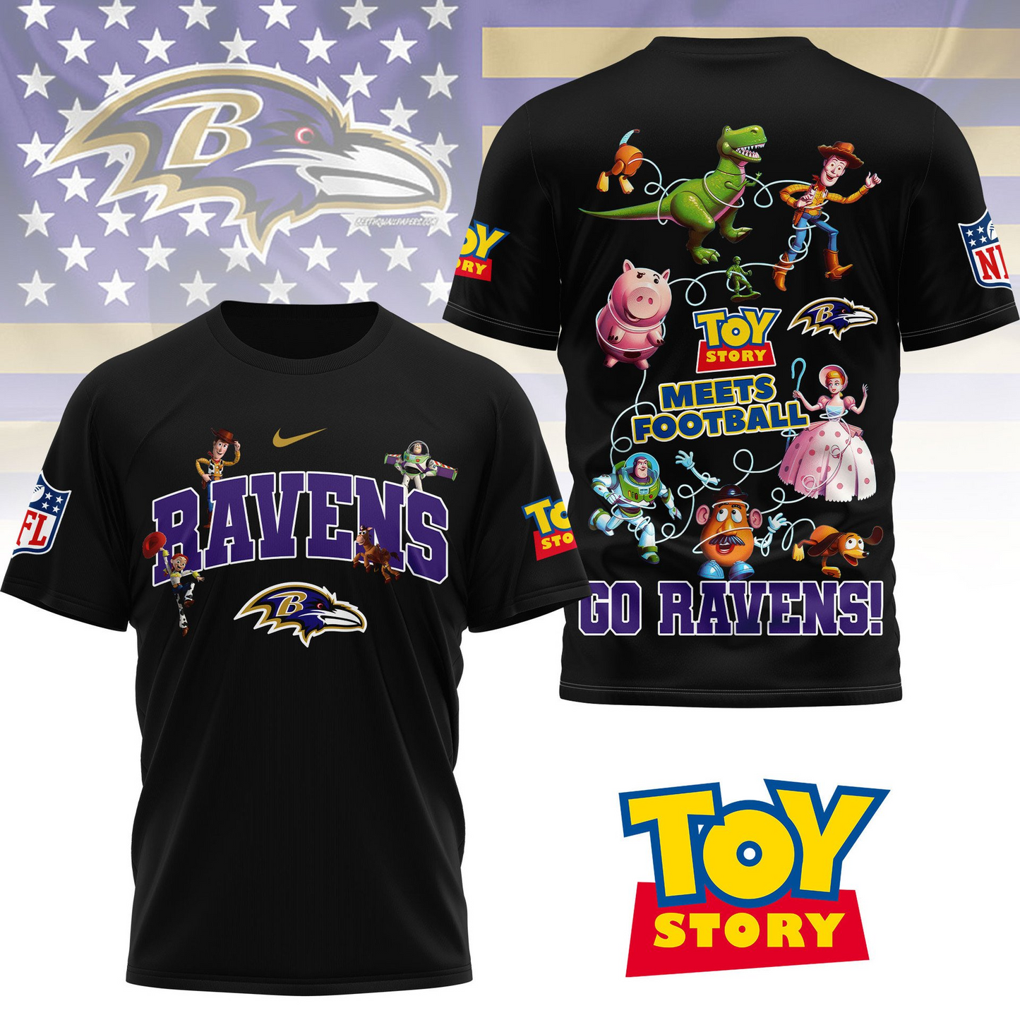 BR Premium NFL Toy Story Fan 3D Shirt DDT CTND