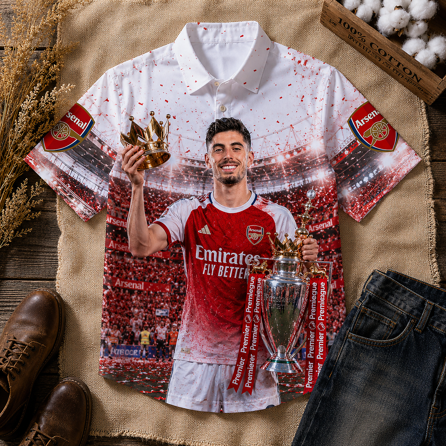 Personalized Premium Shirt EPL ARS Champions 25/26 V1 NAK NMD