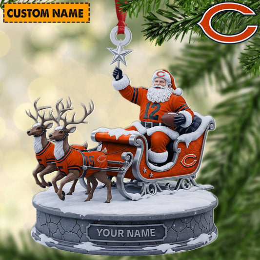 CHI NFL Personalized Christmas Ornament Gift For Family DDTNTL