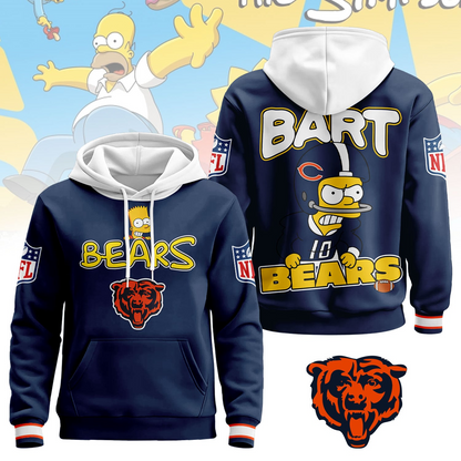 CHI Premium NFL Bart Simpson Hoodie DDT NTL