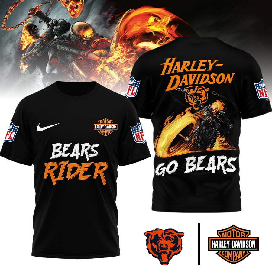 CHI Premium NFL Ghost Rider Motorcycle 3D Shirt DDT CTND