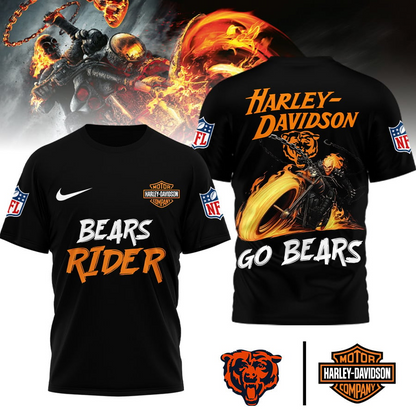 CHI Premium NFL Ghost Rider Motorcycle 3D Shirt DDT CTND