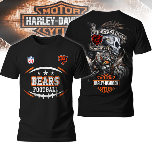 CHI Premium NFL Harley Davidson V2 3D Shirt DDT CTND