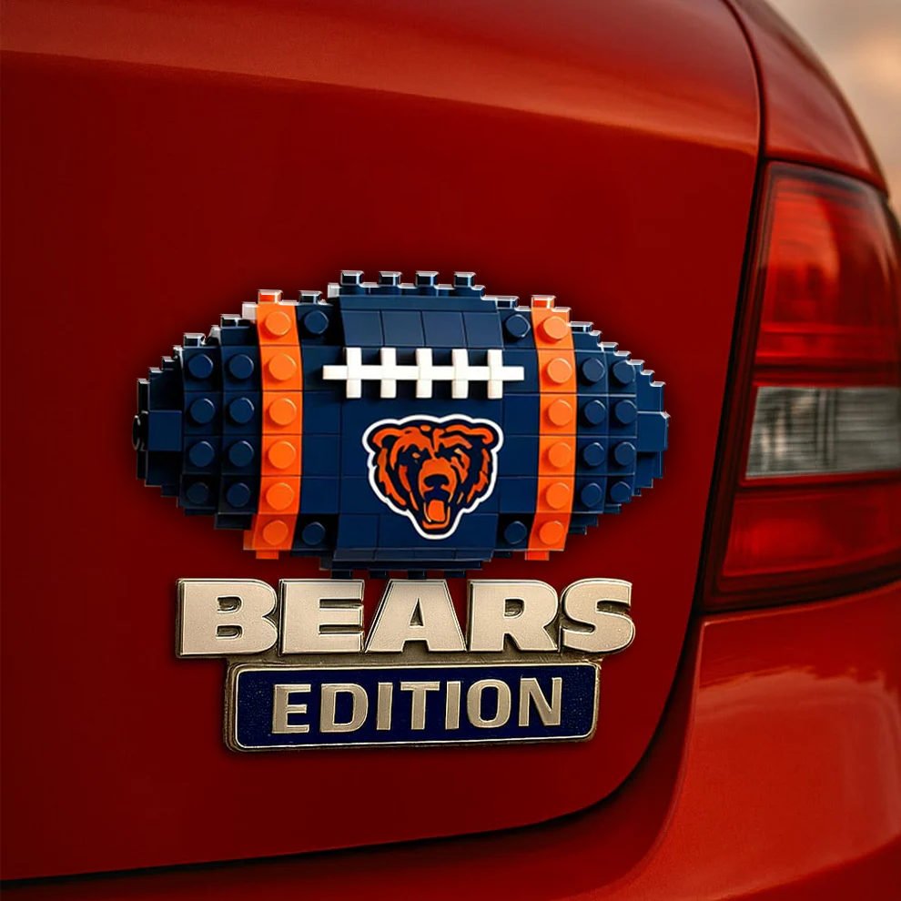 CHI x NFL Building Block Set 3D Car Name Badge DDT CTND