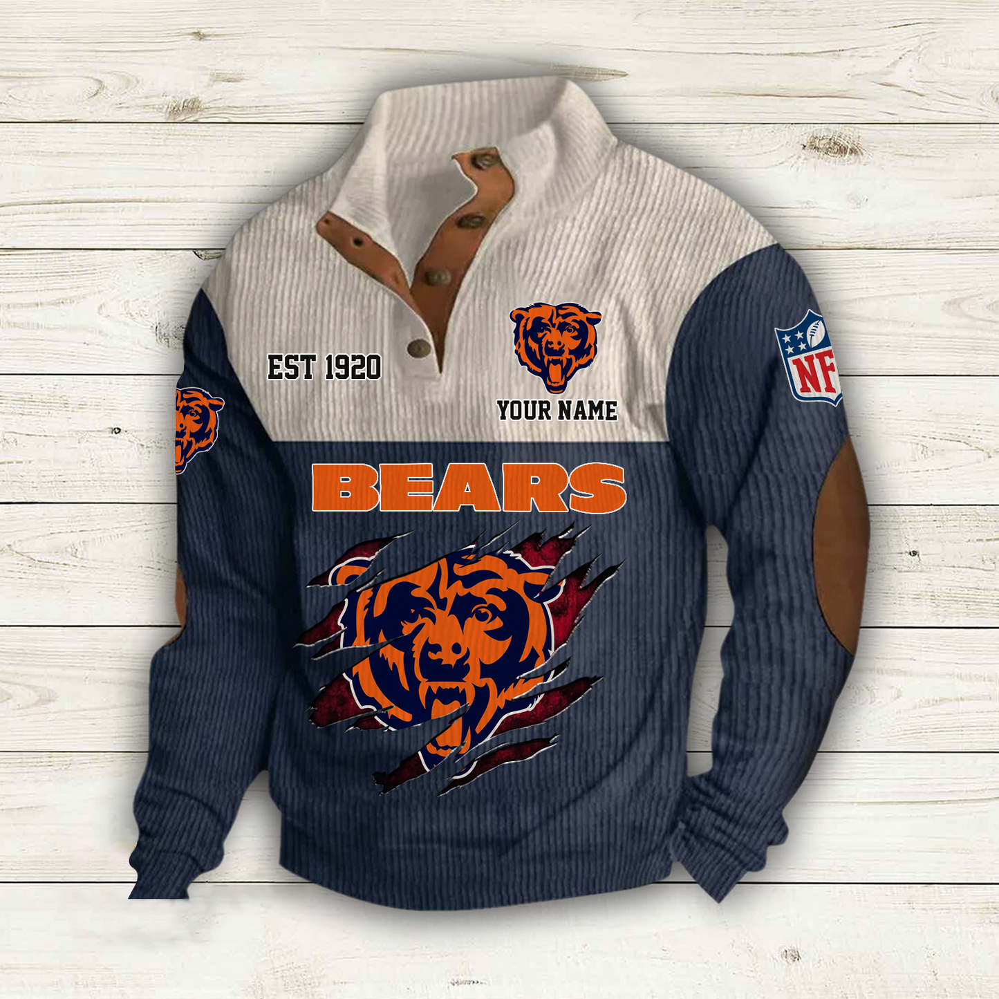 CHI x NFL Custom Name Sport Sweatshirt DatND DVT