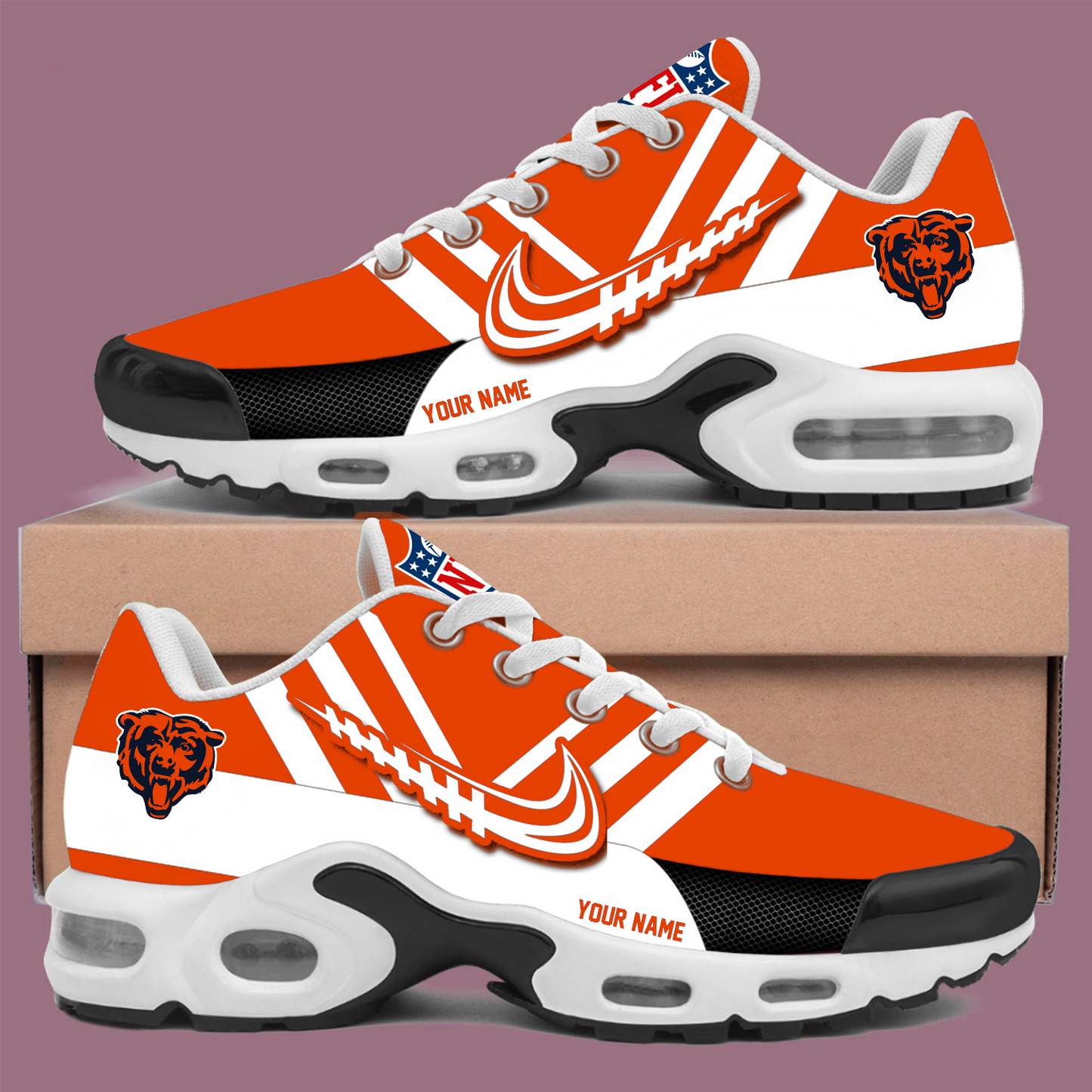 CHI x NFL Personalized Air Max Plus Sneakers DATND TANTD