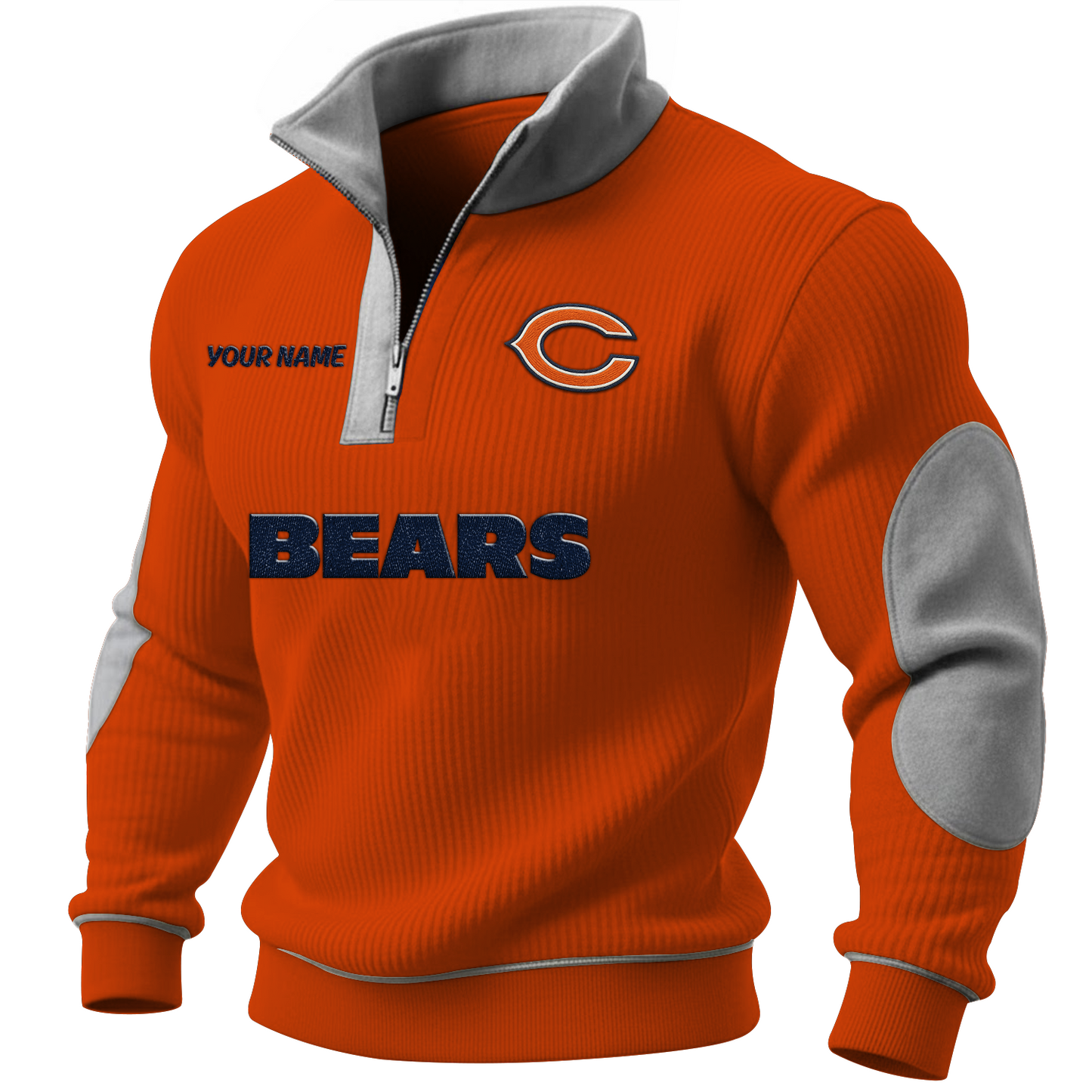 CHI x NFL PREMIUM LONG ZIP POLO SHIRT DATND TANTD