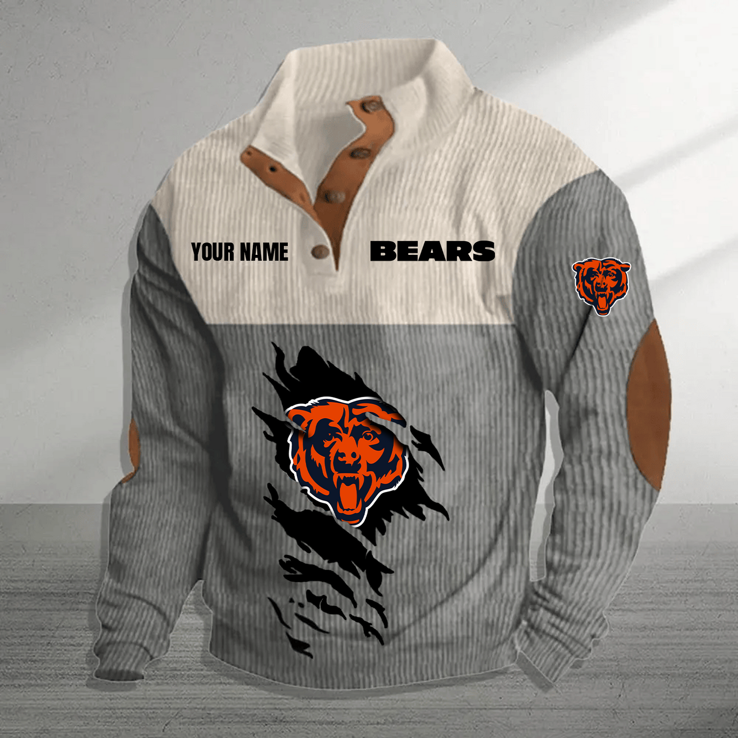 CHI x NFL Premium Personalized Game-Day Pullover DATND TANTD