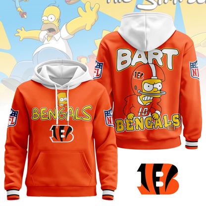CIN Premium NFL Bart Simpson Hoodie DDT NTL