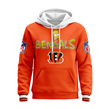 CIN Premium NFL Bart Simpson Hoodie DDT NTL