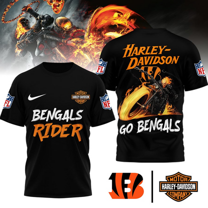 CIN Premium NFL Ghost Rider Motorcycle 3D Shirt DDT CTND