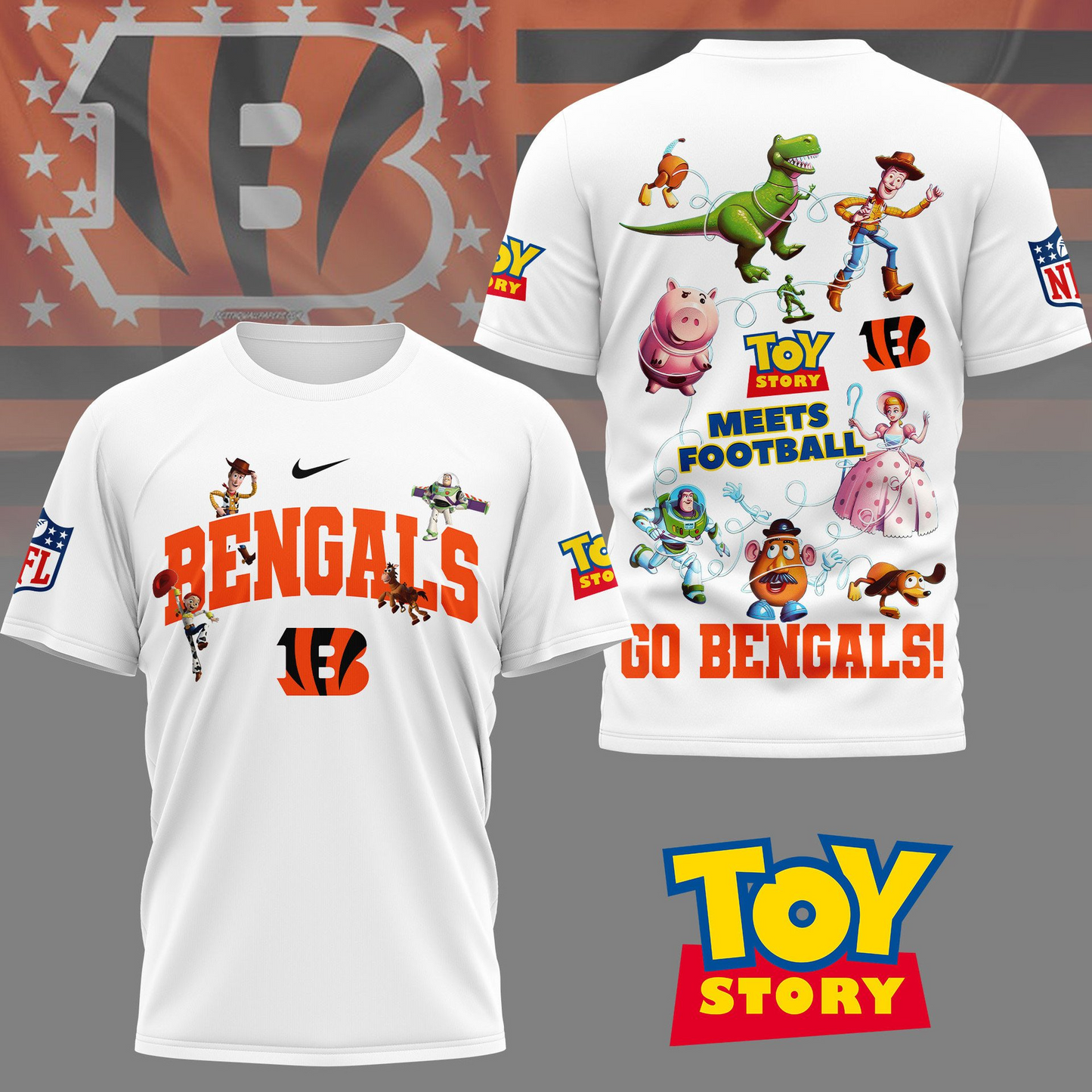 CIN Premium NFL Toy Story Fan 3D Shirt DDT CTND
