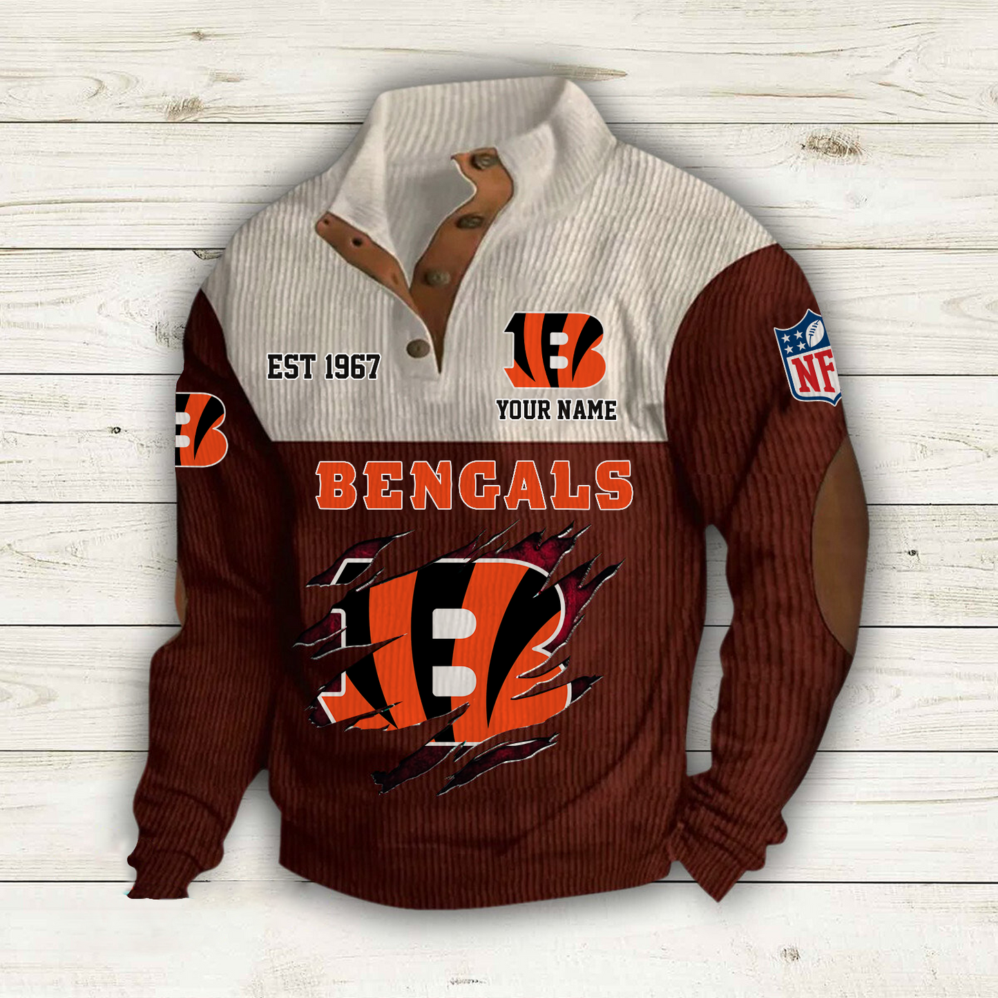 CIN x NFL Custom Name Sport Sweatshirt DatND DVT
