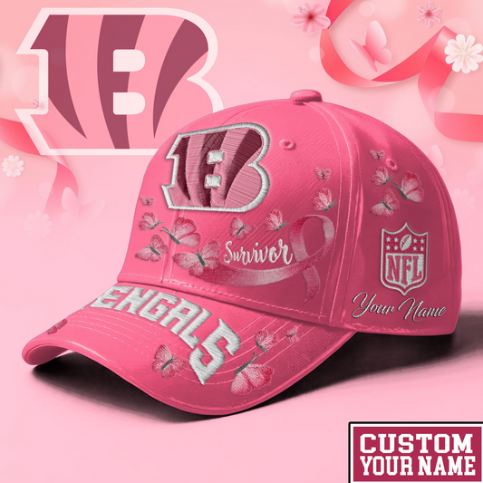 PREMIUM NFL X CIN EXCLUSIVE  BREAST CANCER SURVIOR CAP NDT NHM 090726
