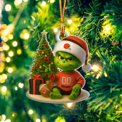 CLE NFL x Grinch Premium Ornament DDT NTL