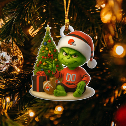 CLE NFL x Grinch Premium Ornament DDT NTL